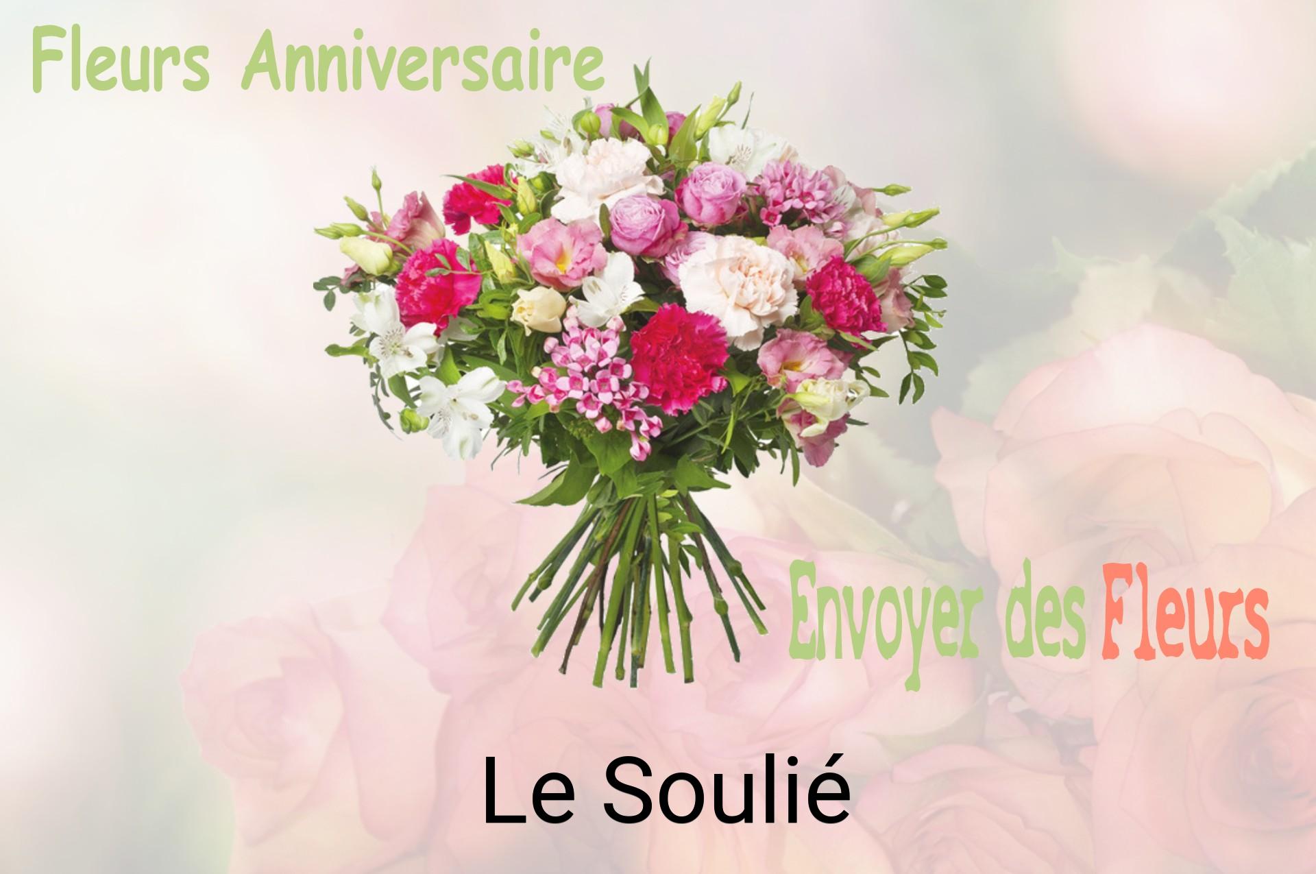 Bouquet de fleurs d’anniversaire livré à Le Soulié
